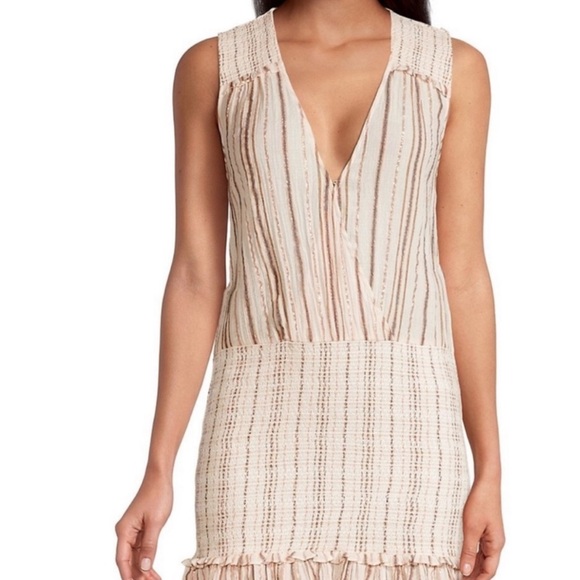 Veronica Beard Cox Smocked Striped Mini Dress - Picture 3 of 15